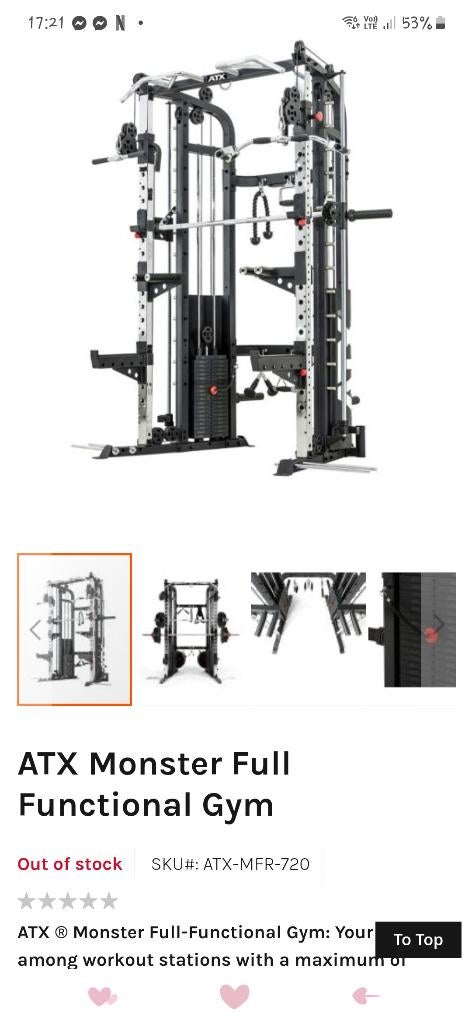 GERESERVEERD ATX Monster Full Functional Gym ATX-MFR-720, Sport en Fitness, Fitnessapparatuur, Ophalen, Zo goed als nieuw, Benen