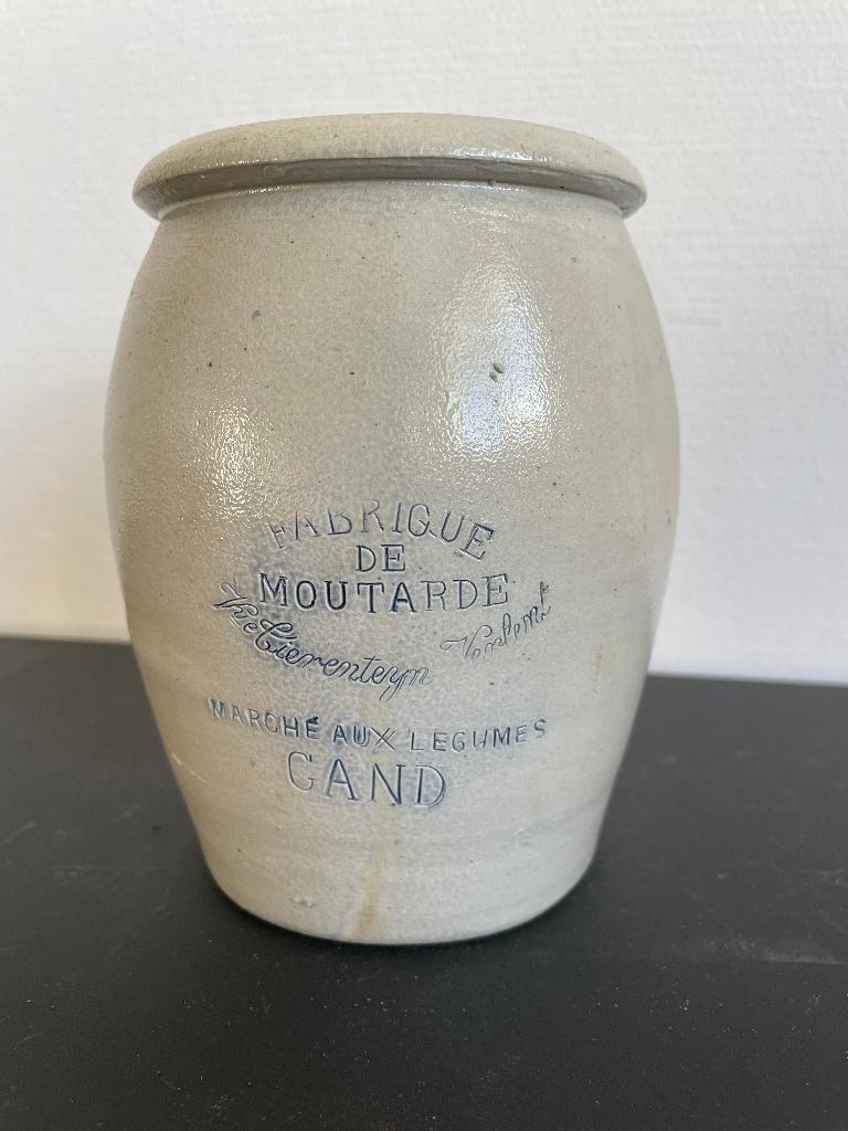 Oude Keulse mosterdpot - Moutarde Tierenteyn-Verlent -, Ophalen of Verzenden