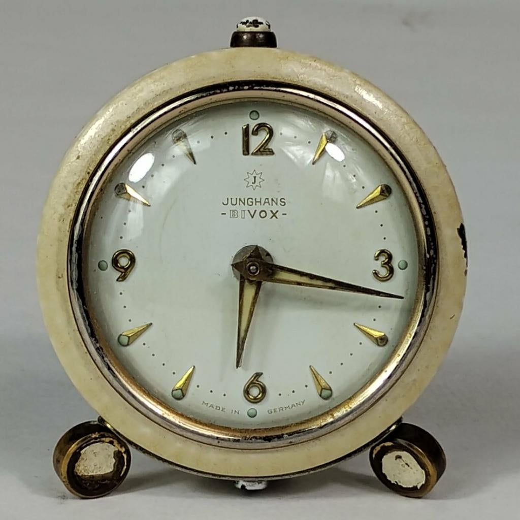 Réveil Junghans Bivox, Allemagne (1950-1960), Antiquités & Art, Antiquités | Horloges, Enlèvement ou Envoi