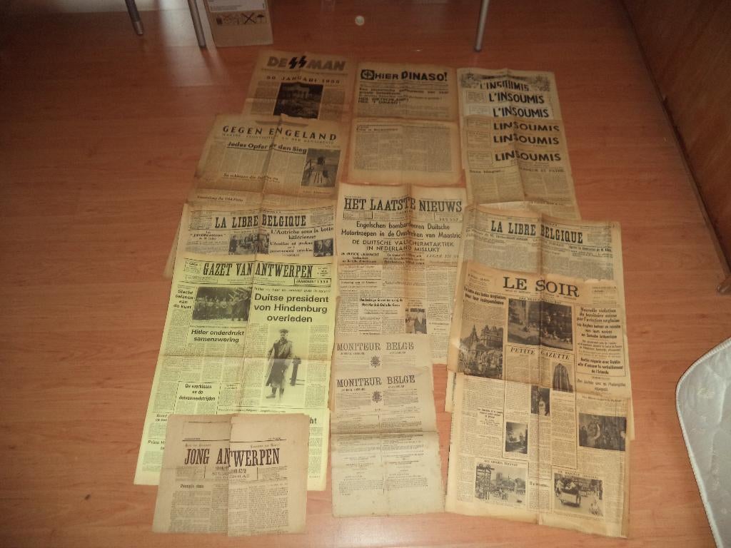 Journaux de guerre des années 1930 et 1940, Collections, Enlèvement ou Envoi