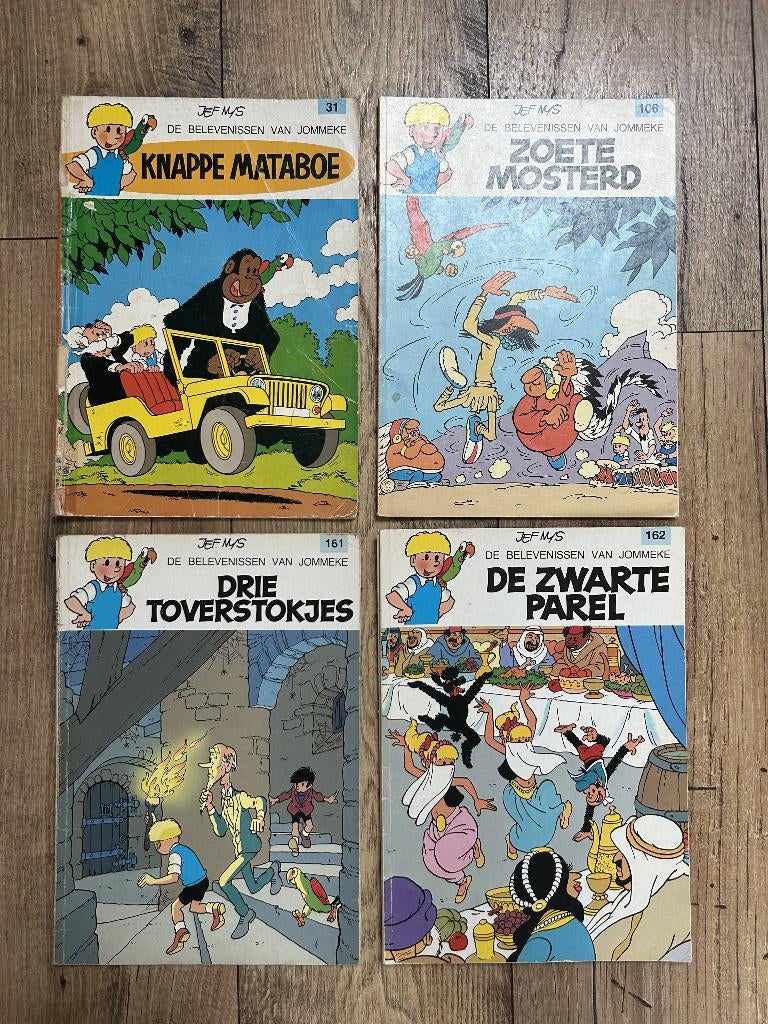 4x strip jommeke, Boeken, Stripverhalen, Meerdere stripboeken, Ophalen of Verzenden, Gelezen, Jef Nys