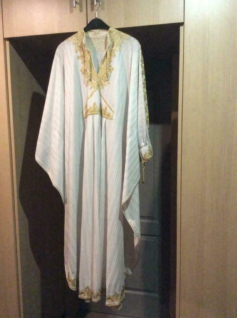 Kaftan bruids wit nieuw, Ophalen, Overige typen, Wit, Maat 42/44 (L)