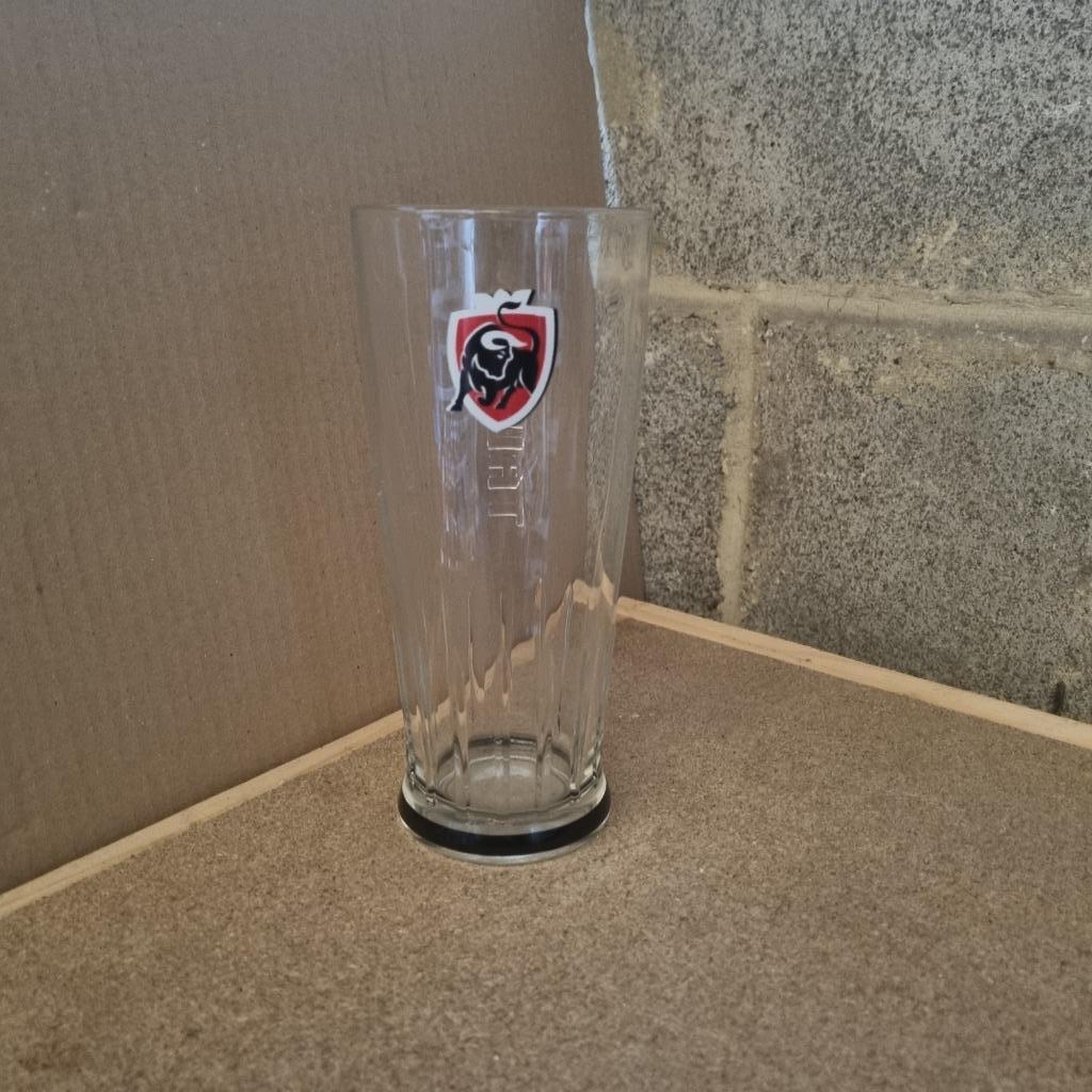 Verre Jupiler Tauro (modèle 1), Verzamelen, Ophalen of Verzenden, Gebruikt, Glas of Glazen, Jupiler