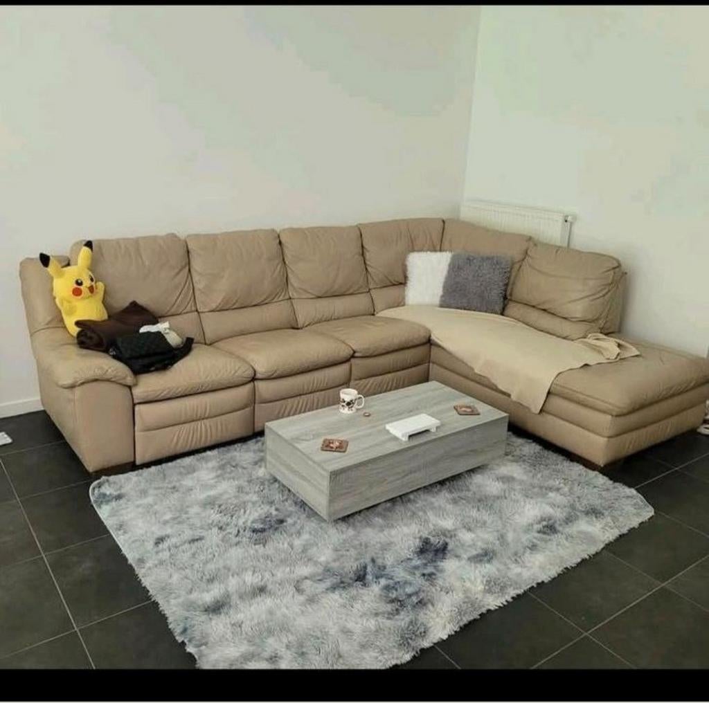 Zetel beige. 2 relax seats op elektriciteit, Huis en Inrichting, Ophalen, Leer