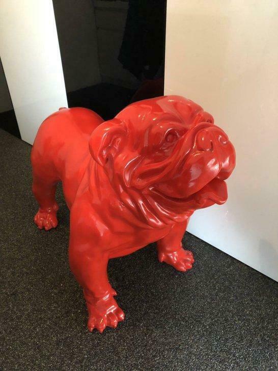 Franse bulldog rode decoratie, Ophalen, Zo goed als nieuw