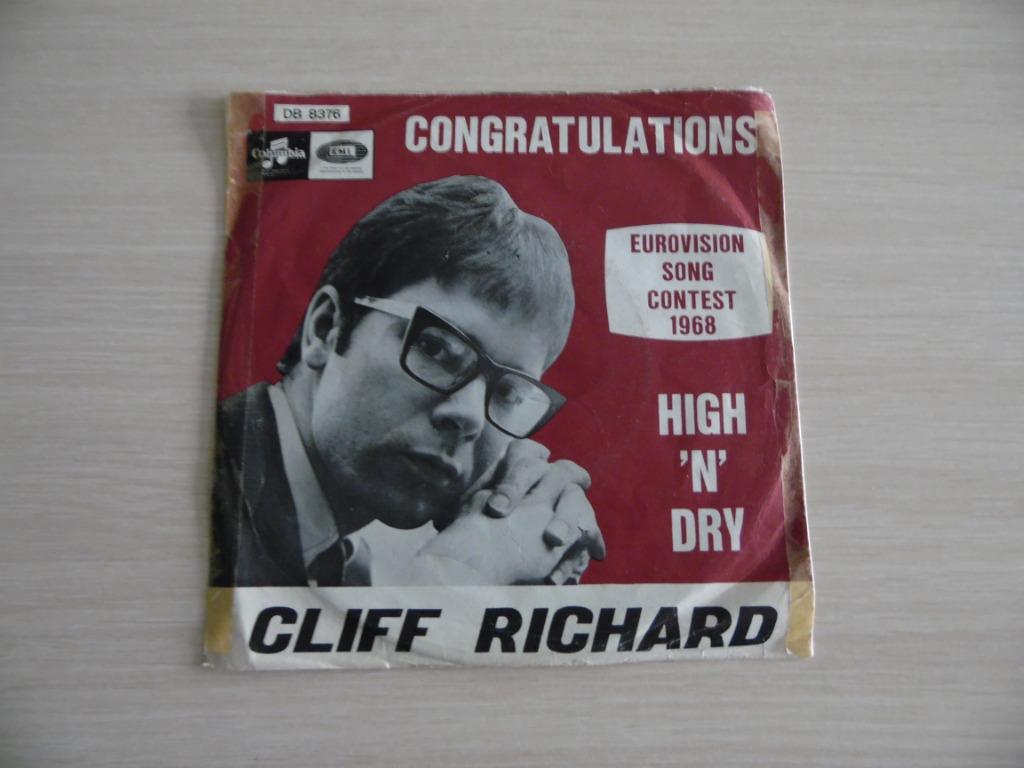 CONGRATULATIONS    CLIFF  RICHARD   EUROVISION   1968, Enlèvement ou Envoi, Comme neuf, Autres formats