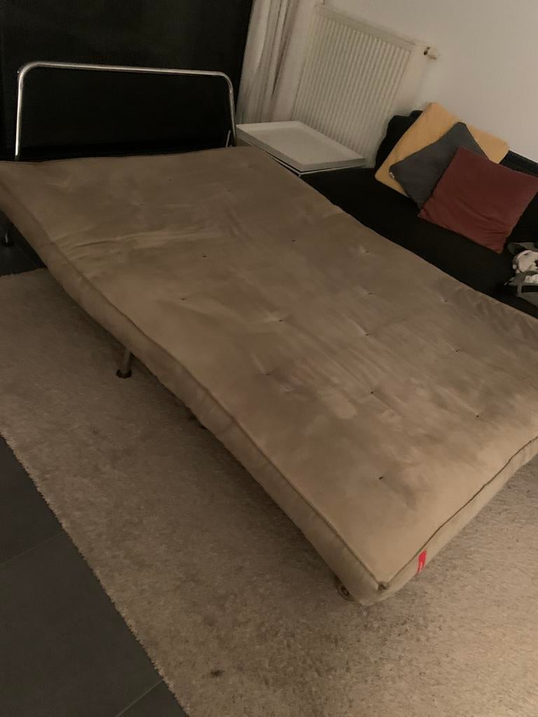 Zetelbed, Huis en Inrichting, Ophalen of Verzenden, Zo goed als nieuw, Beige, Rechthoekig