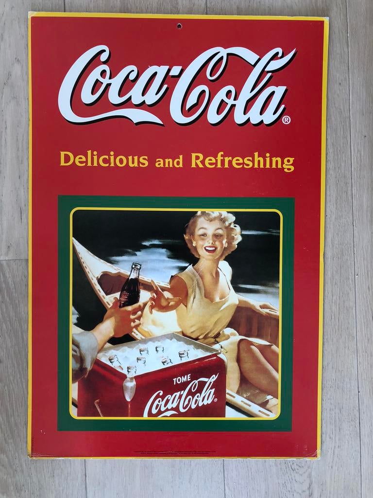 Panneau publicitaire Coca-Cola., Enlèvement, Comme neuf, Panneau publicitaire