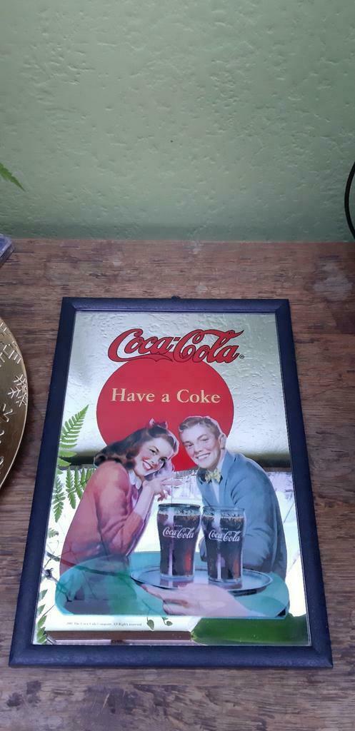 Spiegel met reclame Coca-Cola, Verzamelen, Merken en Reclamevoorwerpen, Nieuw, Reclamebord, Ophalen of Verzenden
