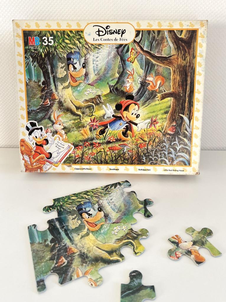 Puzzle Disney Les Contes de Fées, MB, Gebruikt, 10 tot 50 stukjes, Aucun
