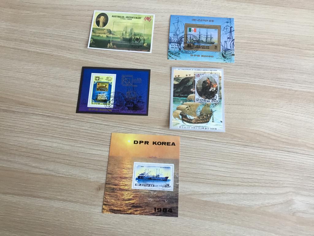 Postzegelblokjes scheepvaart, Ophalen of Verzenden, Gestempeld