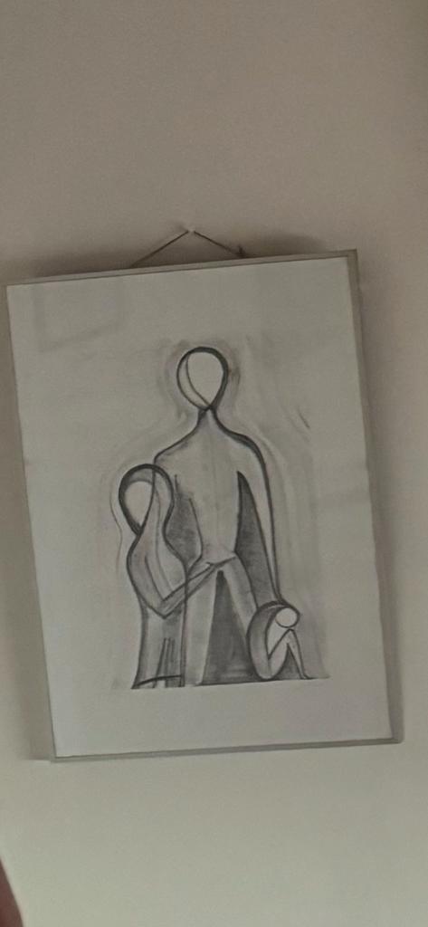 Steendruk, vader met kind, Ophalen, Zo goed als nieuw, Overige onderwerpen