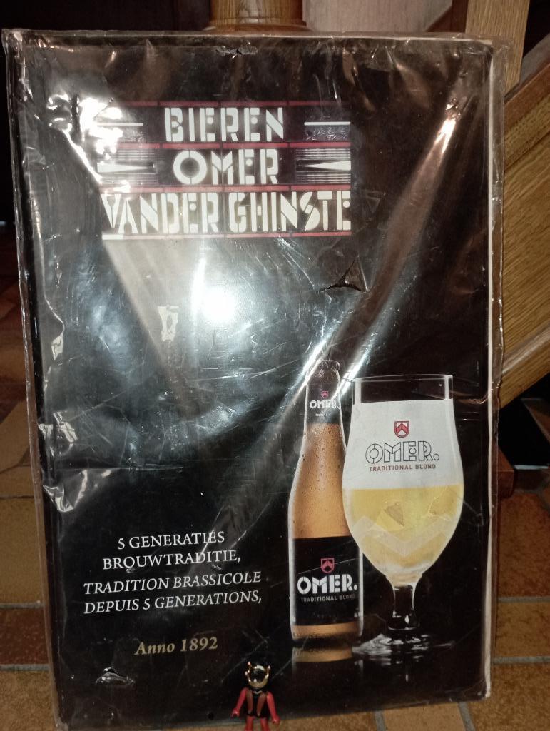 549) reclamebord bier Omer ( 40x60)  -afhalen te Tremelo, Verzamelen, Ophalen, Gebruikt, Reclamebord