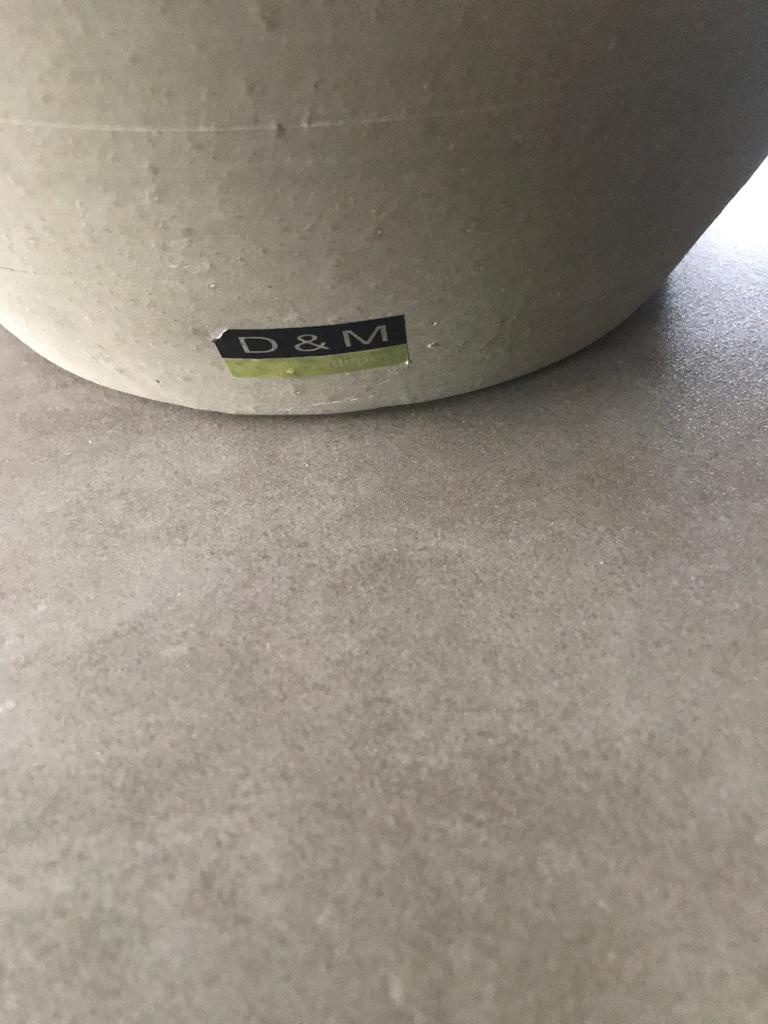 Stenen, matte taupe bloempot D&M depot, Steen, Gebruikt, Rond, Binnen