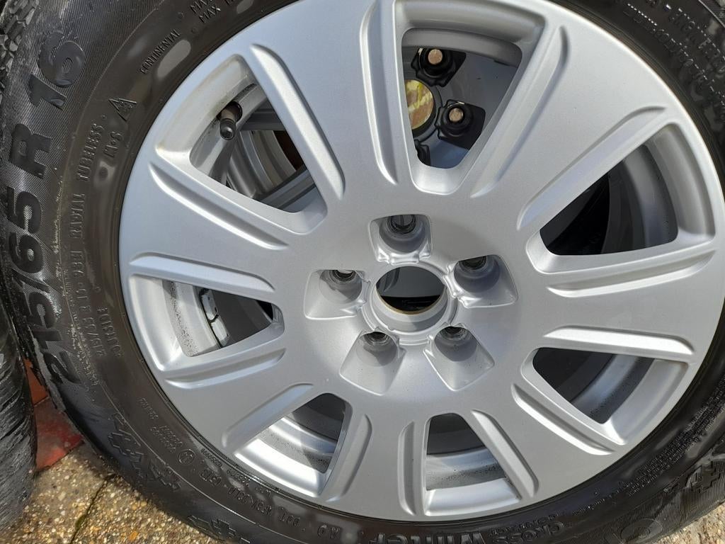 Jantes + pneus d'hiver (Audi Q3) 215/65 R16, Enlèvement ou Envoi, Pneus hiver, Jante(s)