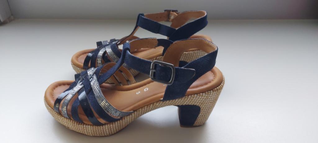 GABOR SANDALEN, Blauw, Gabor, Gedragen, Sandalen of Muiltjes
