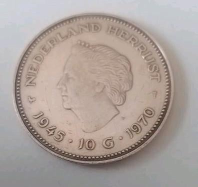 Zilveren 10 Gulden - Koningin Juliana - Herdenkingsmunt, Ophalen of Verzenden, Koningin Juliana, 10 gulden, Zilver