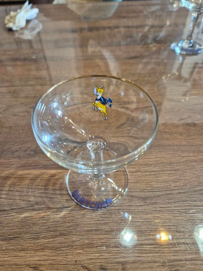 6 Babycham-champagneglazen uit de jaren 70, Verzamelen, Ophalen of Verzenden