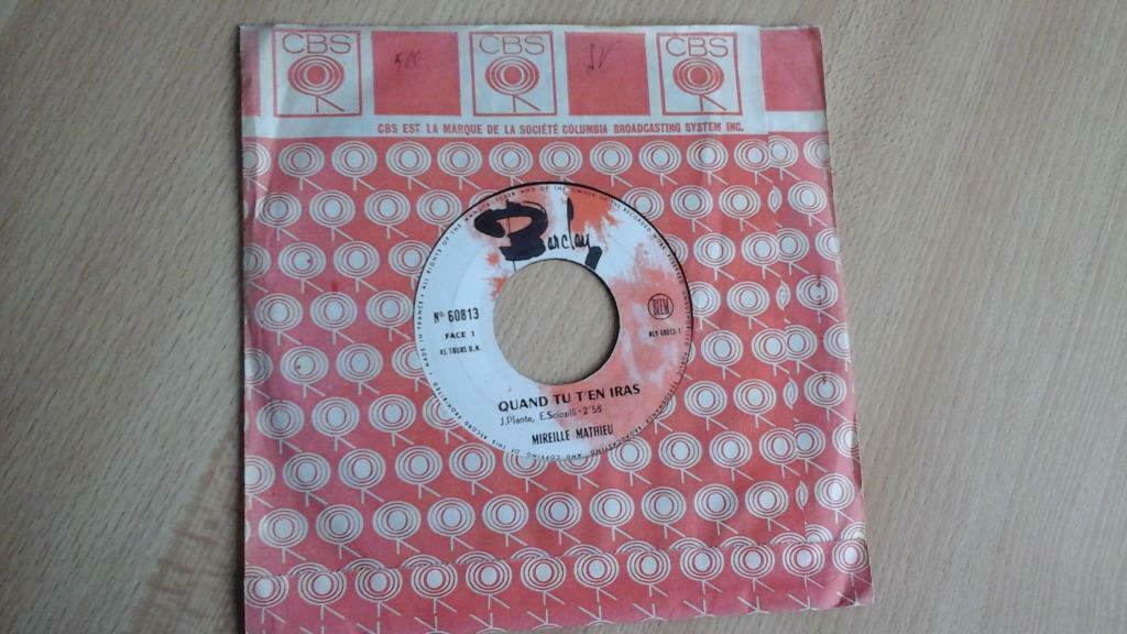 vinyl 45T/2 titres "mireille mathieu  quand "    vintage '60, Enlèvement ou Envoi, 7 pouces, Autres genres, Single