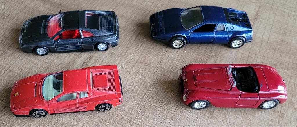 Ferrari: 4 modelauto's, Verzamelen, Ophalen of Verzenden, Gebruikt