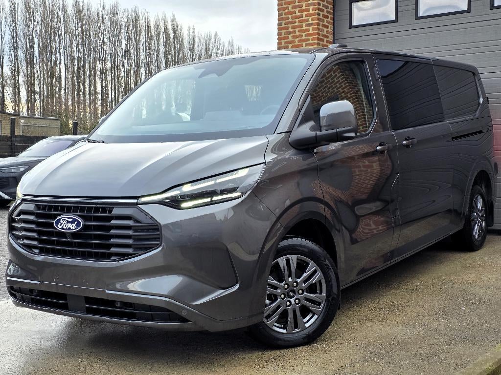 Ford Transit Custom PHEV 227 PK - Dub Cab 6ZIT - NIEUW 0KM, Stof, Bedrijf, 6 zetels, Hybride Elektrisch/Benzine