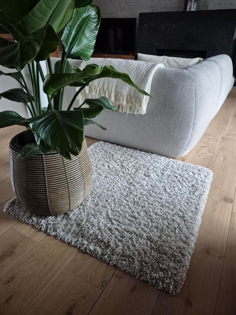 Tapis Shaggy 100x100, 100 à 150 cm, Enlèvement ou Envoi, Beige, 100 à 150 cm