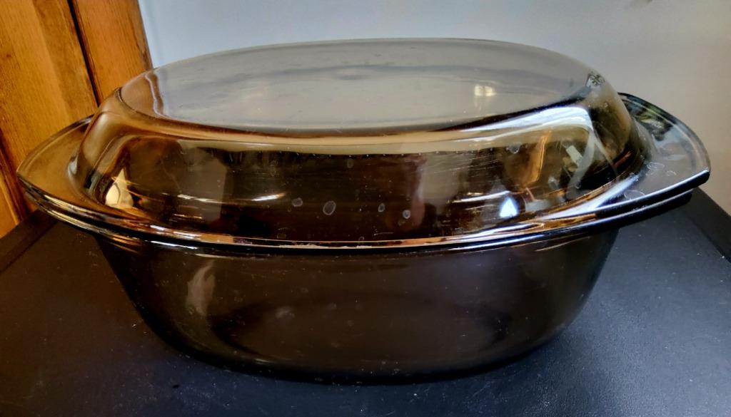 Ovenschaal met deksel in ovenvast glas, Overige typen, Ophalen of Verzenden, Keramische plaat, Glas