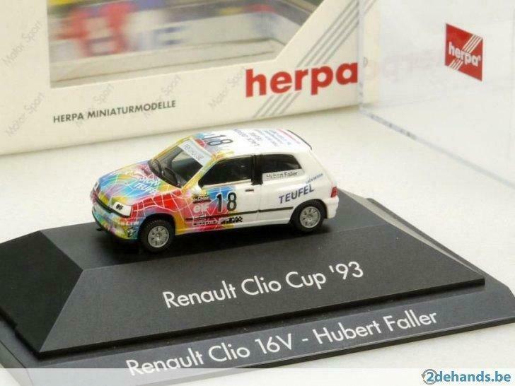 1:87 Ho Herpa Renault Clio 16V Cup 1993, Hobby en Vrije tijd, Modelbouw | Auto's en Voertuigen, Nieuw, Auto, Ophalen of Verzenden