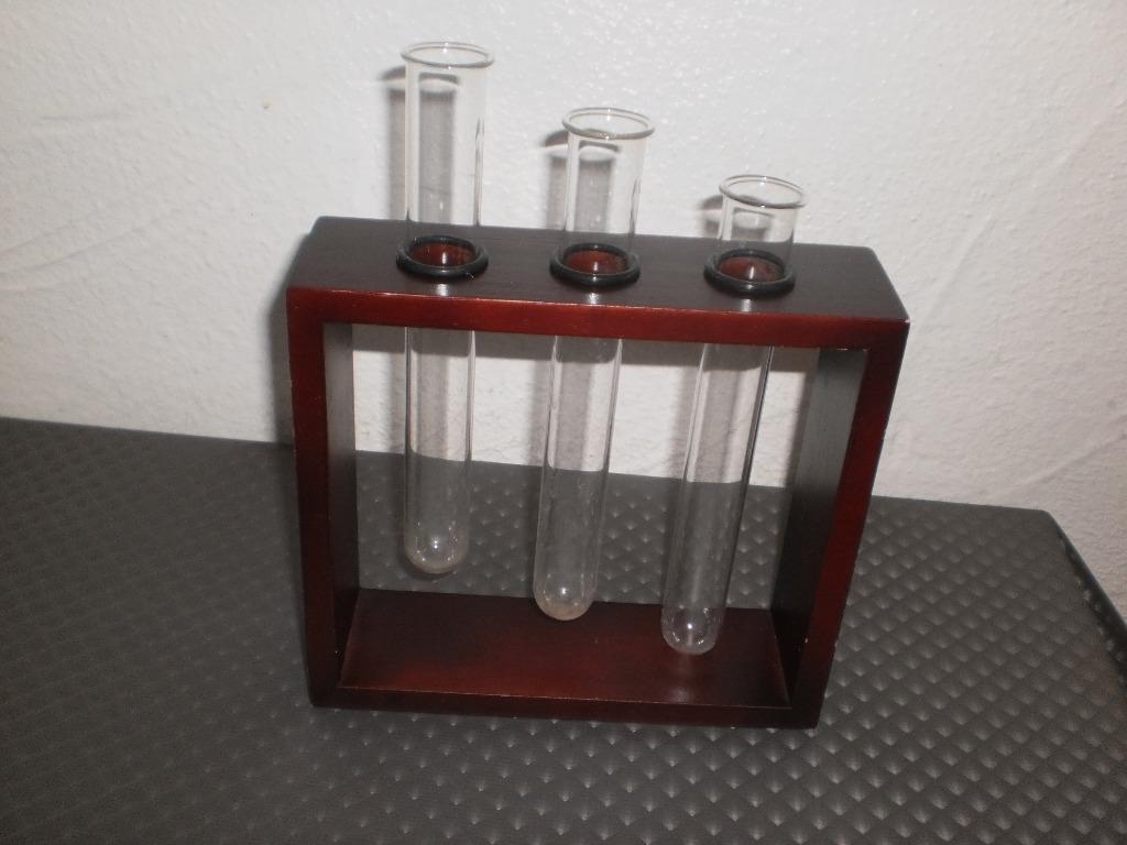 Proefbuisjes met houder, Gebruikt, Overige kleuren, Ophalen of Verzenden, Glas