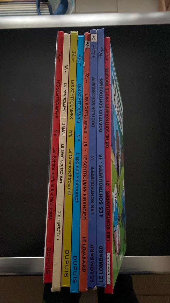 Lot bd Schtroumpfs 5 6 7 12 16 18 18 21, Livres, Enlèvement ou Envoi, Comme neuf
