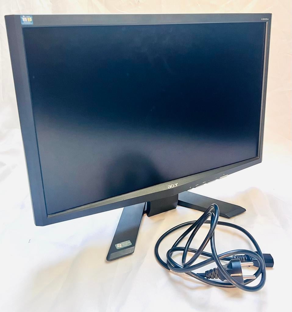 Acer 22” LCD Monitor X223W –werkend ideaal als tweede scherm, Computers en Software, Monitoren, Ophalen, Gebruikt, HDMI