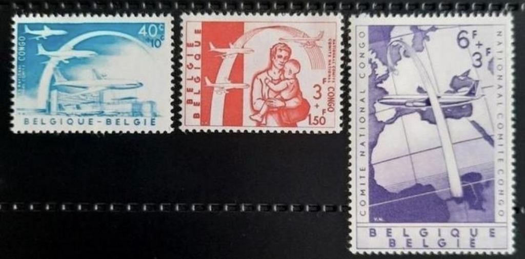 België: OBP 1147/49 ** Luchtbrug 1960., Postzegels en Munten, Postzegels | Europa | België, Orginele gom, Ophalen of Verzenden