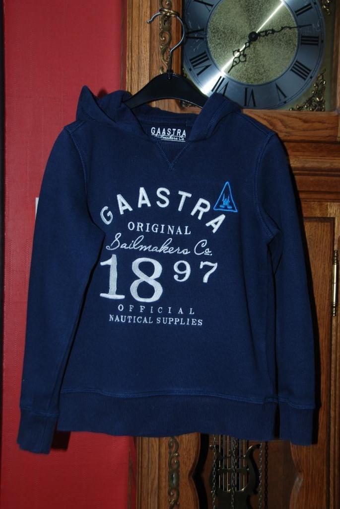 Sweat shirt GAASTRA marine à capuche T122/128 Très Bon Etat!, Garçon, Pull ou Veste, Comme neuf, GAASTRA