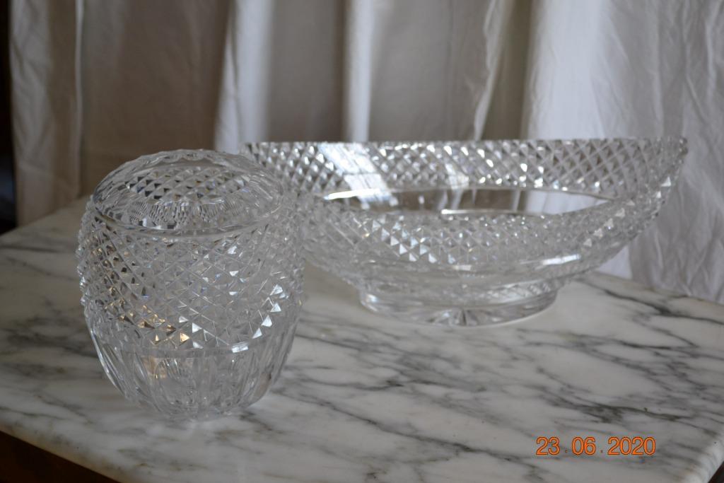Coupe et vase en Val St Lambert, Enlèvement ou Envoi
