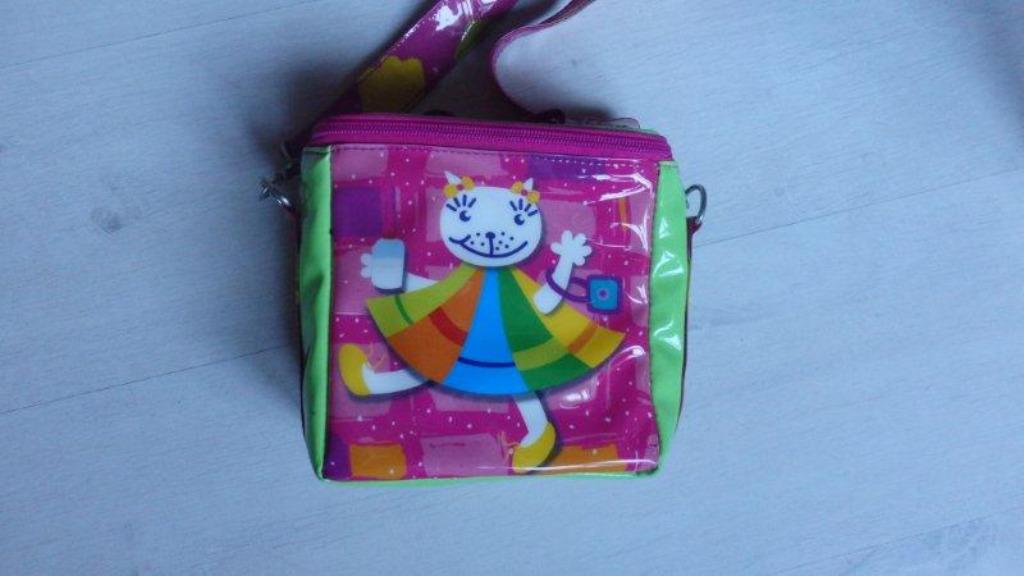 hippe handtas in felle kleuren met kat en schouderriem, Enlèvement, Comme neuf, Sac à main