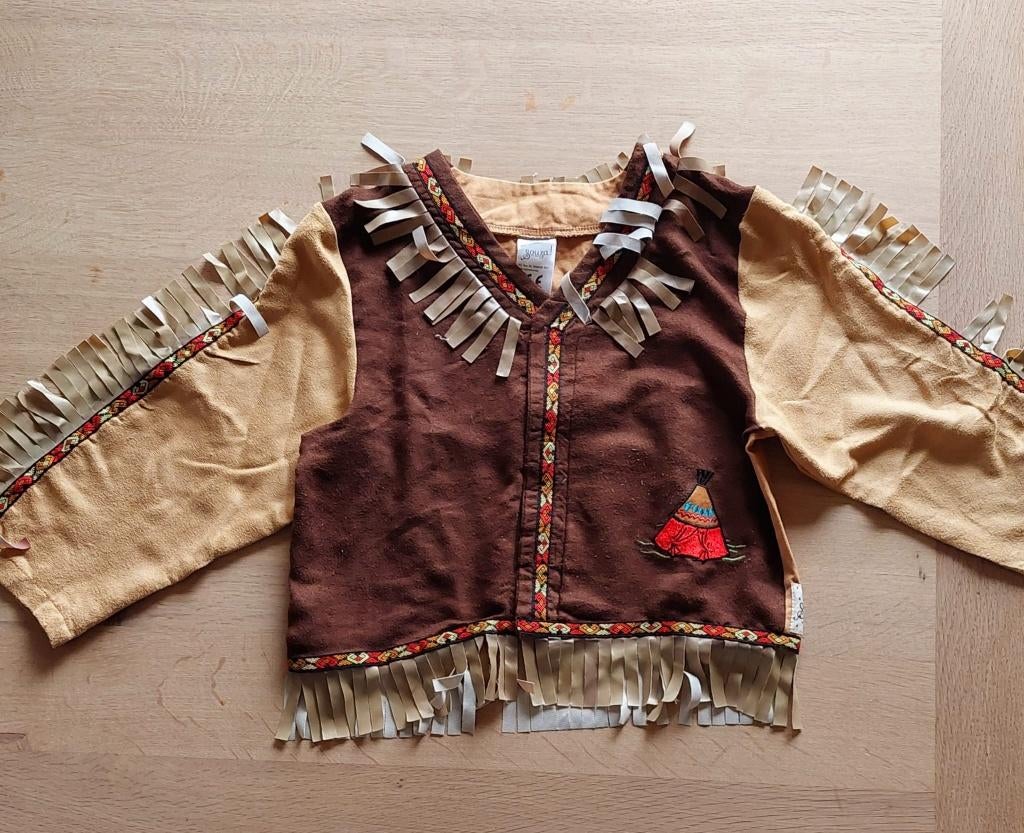 Indianen kostuum carnaval maat 110cm, Ophalen of Verzenden, Zo goed als nieuw, 110 t/m 116, Jongen of Meisje