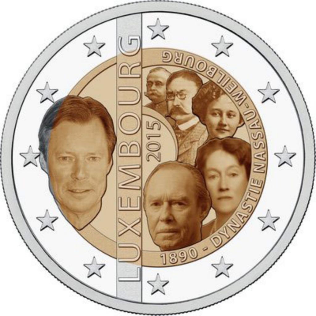 2 euros Luxembourg 2015 UNC 125e anniversaire de la Maison d, Enlèvement ou Envoi, Luxembourg, 2 euros, Série