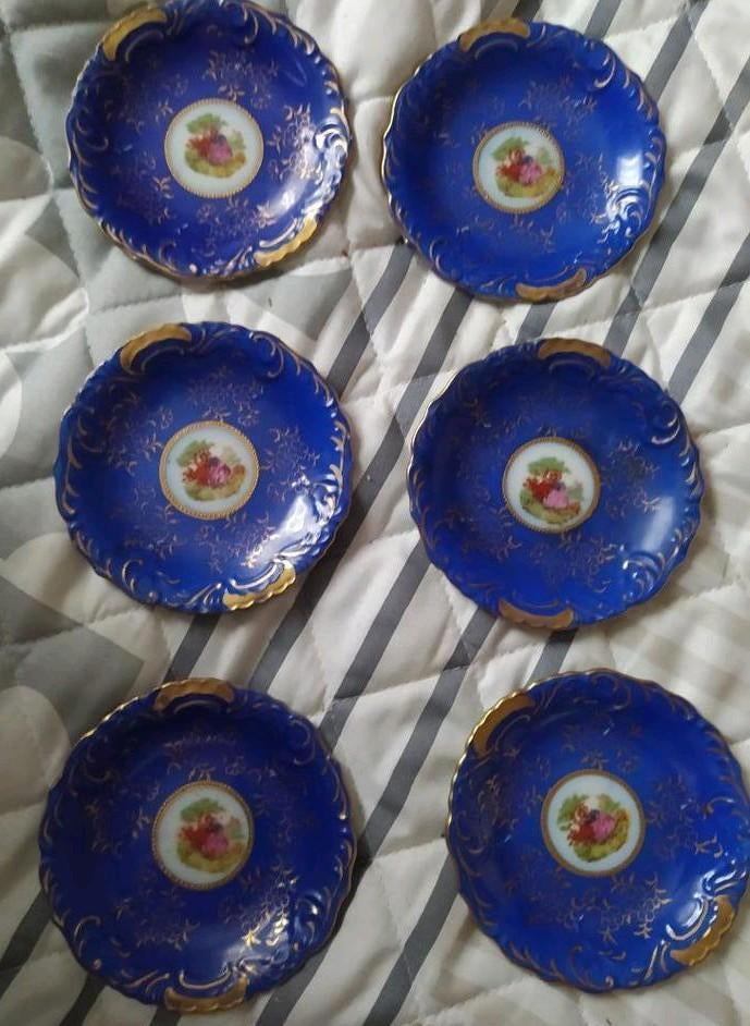 Assiettes en porcelaine de Limoges, 6 pièces, Enlèvement ou Envoi