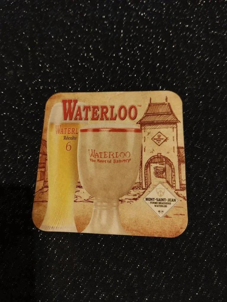 Bierviltje : Waterloo / Beer of bravery, Collections, Marques de bière, Envoi, Neuf, Sous-bock