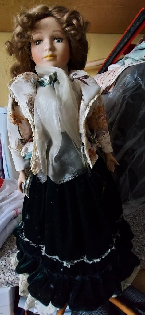 Poupée porcelaine à rénover 47cm, Enlèvement ou Envoi, Poupée