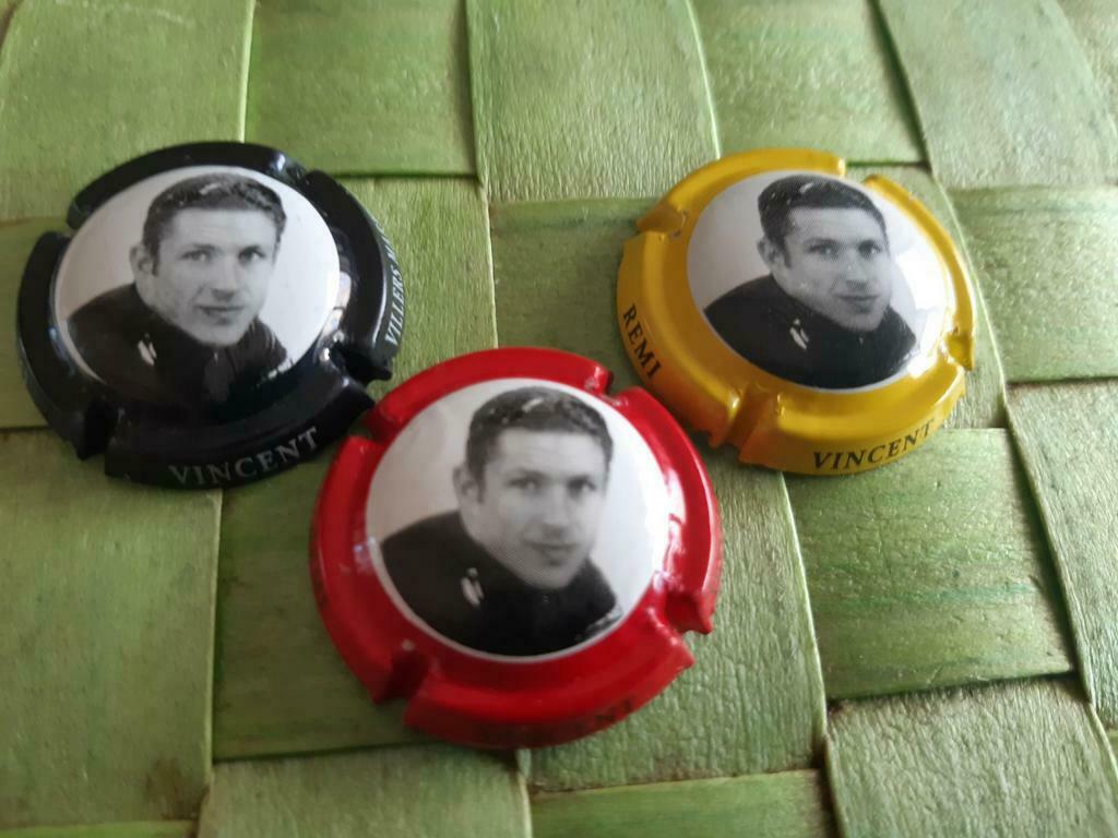 3 Champagne capsules Remi Vincent Stijn Devolder, Verzamelen, Overige Verzamelen, Zo goed als nieuw, Ophalen of Verzenden
