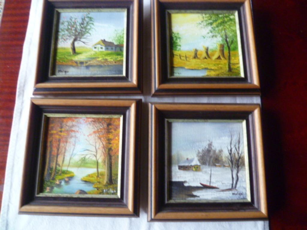 4 petits tableaux, Antiquités & Art, Art | Peinture | Classique, Enlèvement ou Envoi