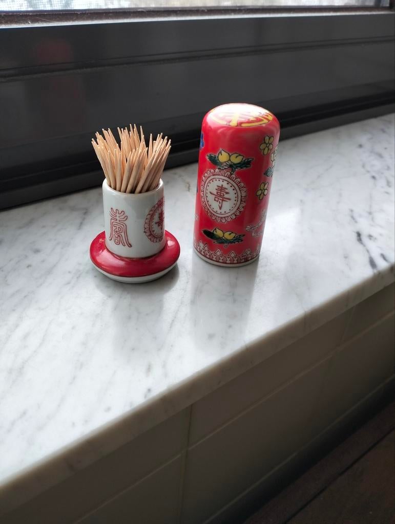 Chinees tandestokers potje, in steen, Ophalen of Verzenden, Zo goed als nieuw