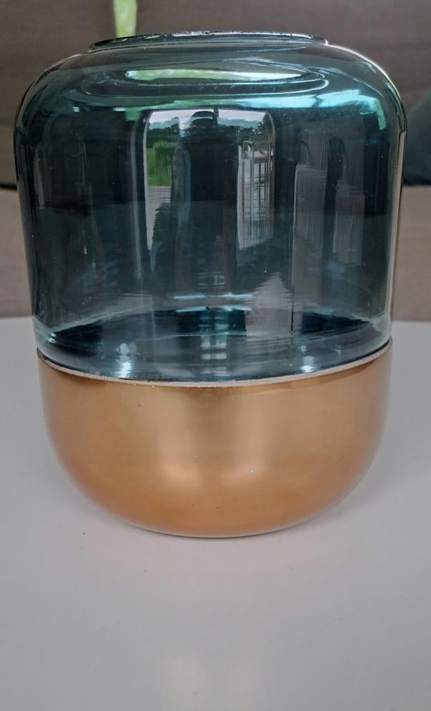 Photophore en verre bleu, Ophalen, Zo goed als nieuw, Blauw