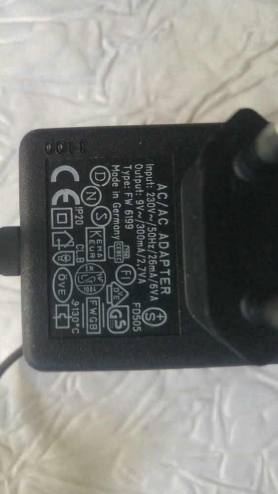 AC Chargeur oplader adapter 9v 300ma fw 6199, Enlèvement ou Envoi, Neuf