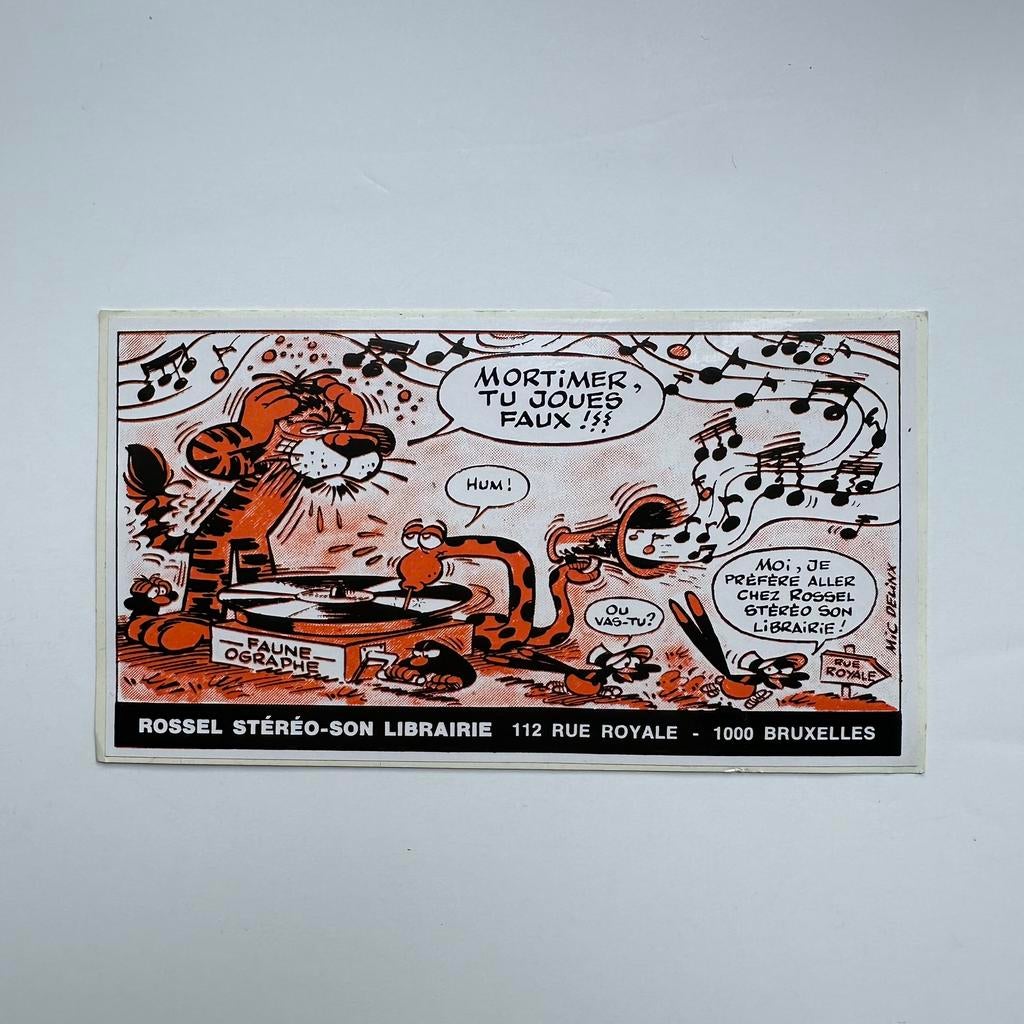 Mic Delinx : autocollant publicitaire « La jungle en folie », Collections, Envoi, Autres personnages, Neuf, Image, Affiche ou Autocollant
