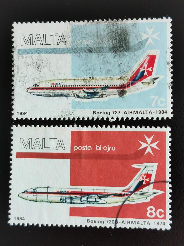 Malte 1984 airmail - avions - aviation - Boeing, Enlèvement ou Envoi, Malte, Affranchi