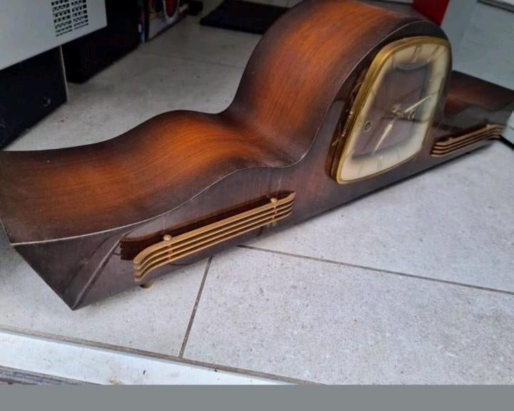 Art Deco Mantel  Klock FHS Olympia Germany  jaren 60, Ophalen of Verzenden