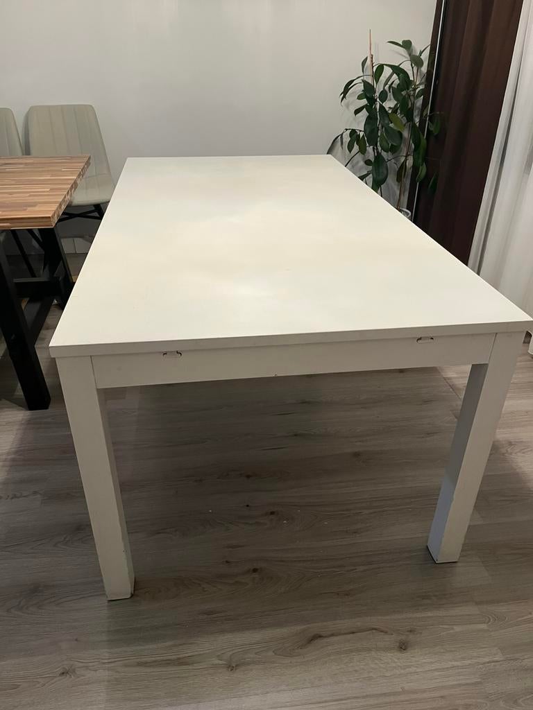 Eettafel ikea uitschuifbaar kan heel groot worden, Huis en Inrichting, Tafels | Eettafels, Ophalen, Zo goed als nieuw
