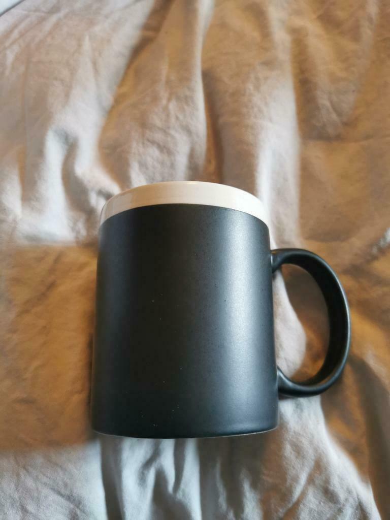 Koffietas met krijt beschrijfbaar, Ophalen of Verzenden, Nieuw, Effen, Kop(pen) en/of Schotel(s)